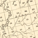 Vintage Map of Nolan County, Texas 1890
