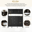 On Trend Multifunctional Tipping Bucket Shoe Cabinet With Storage Shelf & 6 Flip Drawers