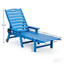 HDPE Chaise Lounge Chair Outdoor with Adjustable Backrest