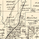 Vintage Map of Polk County, Texas 1879
