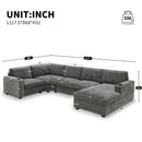 117.5" U-Shaped Sectional Sofa
