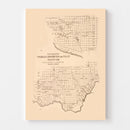 Vintage Map of Presidio County, Texas 1891