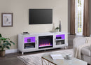 Summit - TV Stand Console With Fireplace - White Walnut Finish by HouseOfZazla