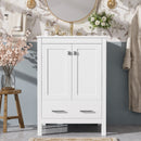 Space Saving Bathroom Vanity With Integrated Ceramic Sink