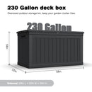230 Gallon Large Outdoor Storage XXL Deck Box