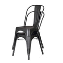 Set of 4 Stackable Metal Dining Chairs by HouseOfZazla