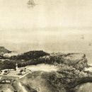 Vintage Map of Monhegan, Maine 1896