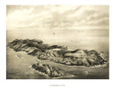 Vintage Map of Monhegan, Maine 1896