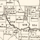 Vintage Map of Rains County, Texas 1870