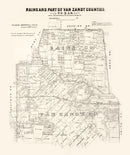 Vintage Map of Rains County, Texas 1870