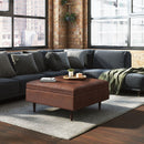 Shay - Large Square Coffee Table Storage Ottoman Mid-Century Style