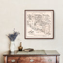 Vintage Map of Rains County, Texas 1880