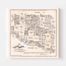 Vintage Map of Rains County, Texas 1880