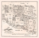 Vintage Map of Rains County, Texas 1880
