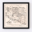 Vintage Map of Rains County, Texas 1880