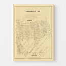 Vintage Map of Rockwall County, Texas 1880