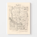 Vintage Map of Runnels County, Texas 1879