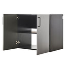 Astro Series - Wall Mounted Base Door Storage Cabinet - Metallic Gray by HouseOfZazla