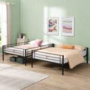 Modern Metal Bunk Bed, Full Over Full, No Box Spring Needed - Black by Unique Piece Furniture