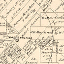 Vintage Map of San Jacinto County, Texas 1879