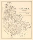 Vintage Map of San Jacinto County, Texas 1879
