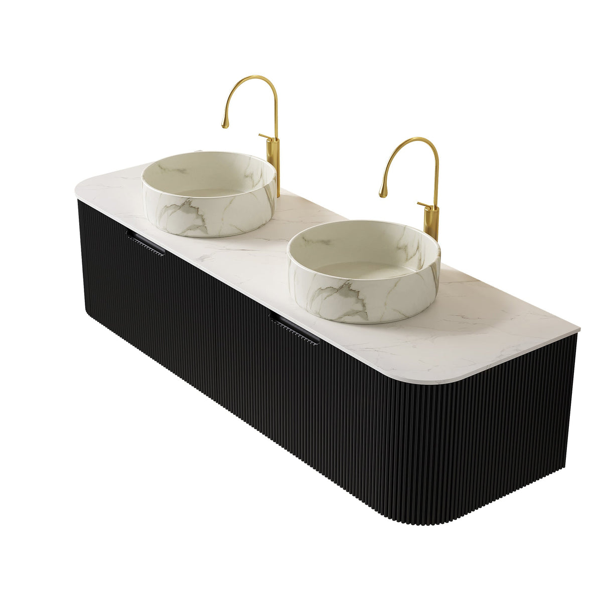 Dina 60" Bathroom Vanity & Sinks, photo 5 of 10