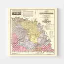 Vintage Map of San Saba County, Texas 1876