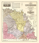 Vintage Map of San Saba County, Texas 1876