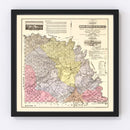 Vintage Map of San Saba County, Texas 1876