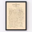 Vintage Map of Shackelford County, Texas 1879