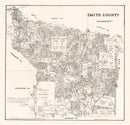 Vintage Map of Smith County, Texas 1880