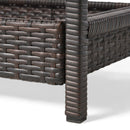 Resin Wicker Bar Cart With Metal Frame - Brown by HouseOfZazla