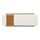 Billie - Modern Telephone Bench With Sliding Shelf - Ivory White