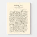 Vintage Map of Stephens County, Texas 1879