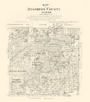 Vintage Map of Stephens County, Texas 1879