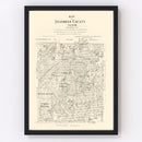 Vintage Map of Stephens County, Texas 1879