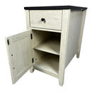 Farmhouse End Table with Charging Station