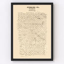 Vintage Map of Sterling County, Texas 1892