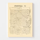 Vintage Map of Stonewall County, Texas 1880