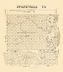 Vintage Map of Stonewall County, Texas 1880