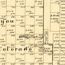Vintage Map of Throckmorton County, Texas 1879
