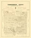 Vintage Map of Throckmorton County, Texas 1879