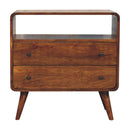 Curved Charm Console - Brown by HouseOfZazla