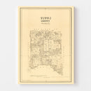 Vintage Map of Titus County, Texas 1880