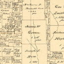 Vintage Map of Titus County, Texas 1880
