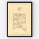 Vintage Map of Titus County, Texas 1880