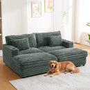 Oversized Double Chaise Lounge Sofa Bed With USB Ports And Cup Holders by Unique Piece Furniture