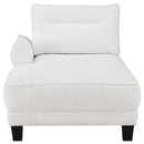 Granholm - Upholstered Curved Arm Sectional Sofa - White