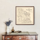 Vintage Map of Van Zandt County, Texas 1884