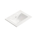 Vessel Sink With 3 Holes, Oval Design For Bathroom - Milk White by HouseOfZazla